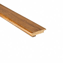 Prefinished Strand Carbonized Bamboo 3/8 in thick x 3.25 in wide x 6 ft Length Overlap Stair Nose